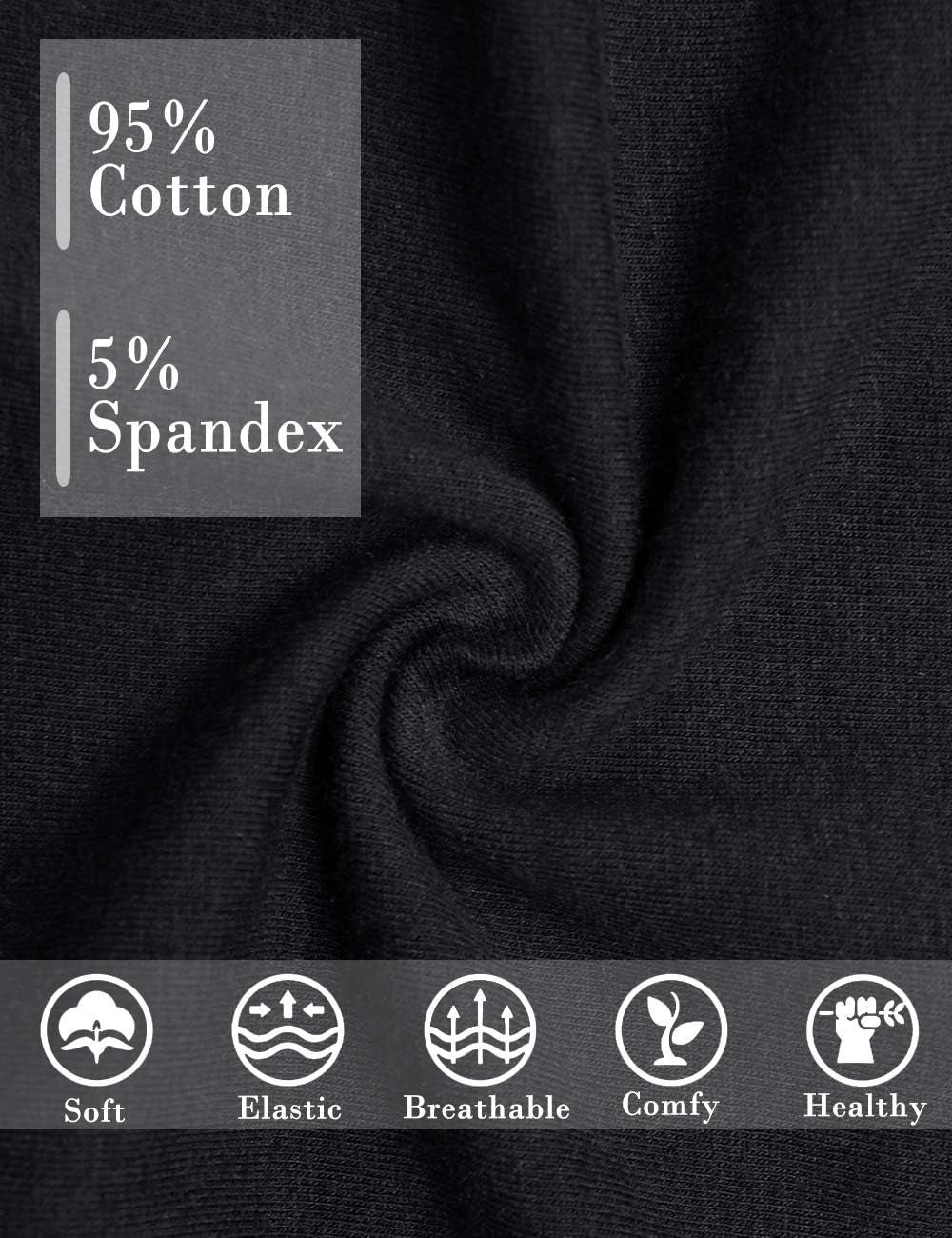 POKARLA Women'S Underwear Cotton High Waist Briefs Full Coverage Soft Breathable Ladies Pantie