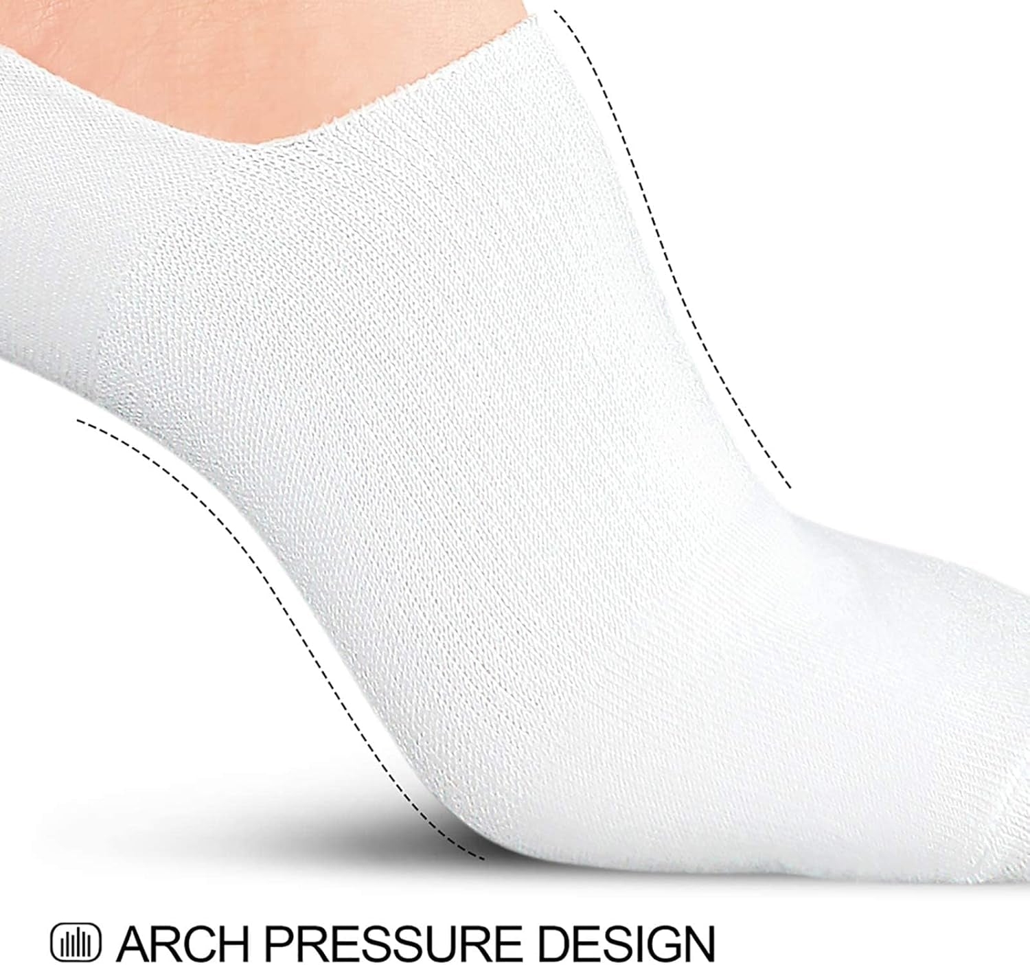Wernies No Show Socks Women Low Socks Non Slip Flat Boat Line 4/8 Pairs